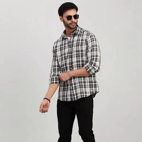 Men Checked Full Sleeve Cotton Shirt