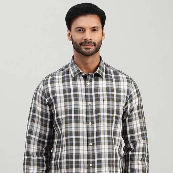 Men Checked Full Sleeve Cotton Shirt