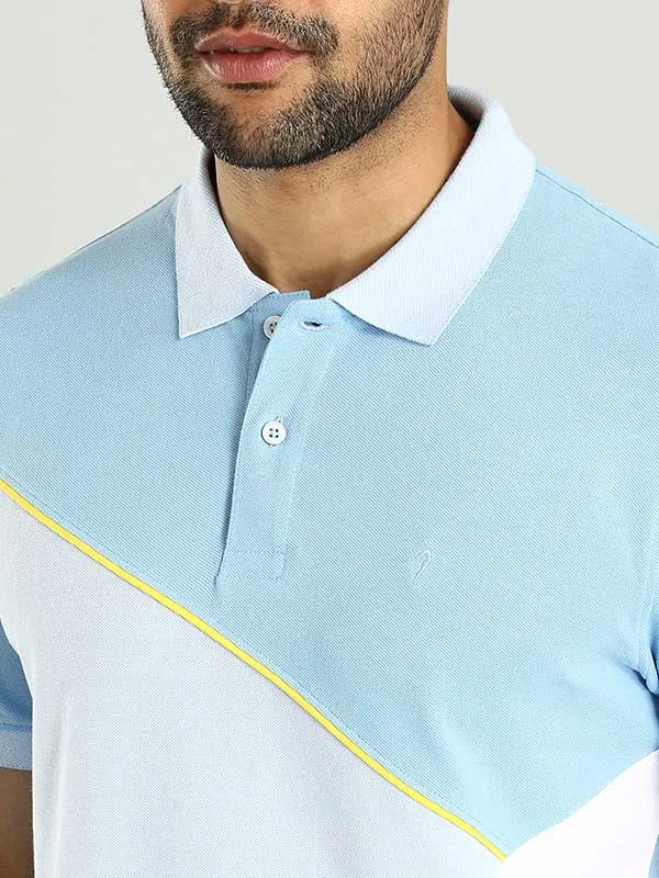 Men Color Block Polo T-Shirt