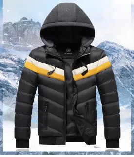 Men Winter Casual Plus Size Hooded Jacket