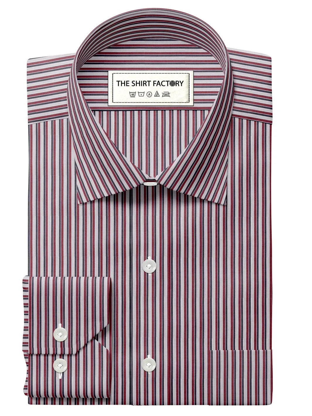 Men's Premium Cotton Striped Shirt - Multi Colour Stripes (1299)