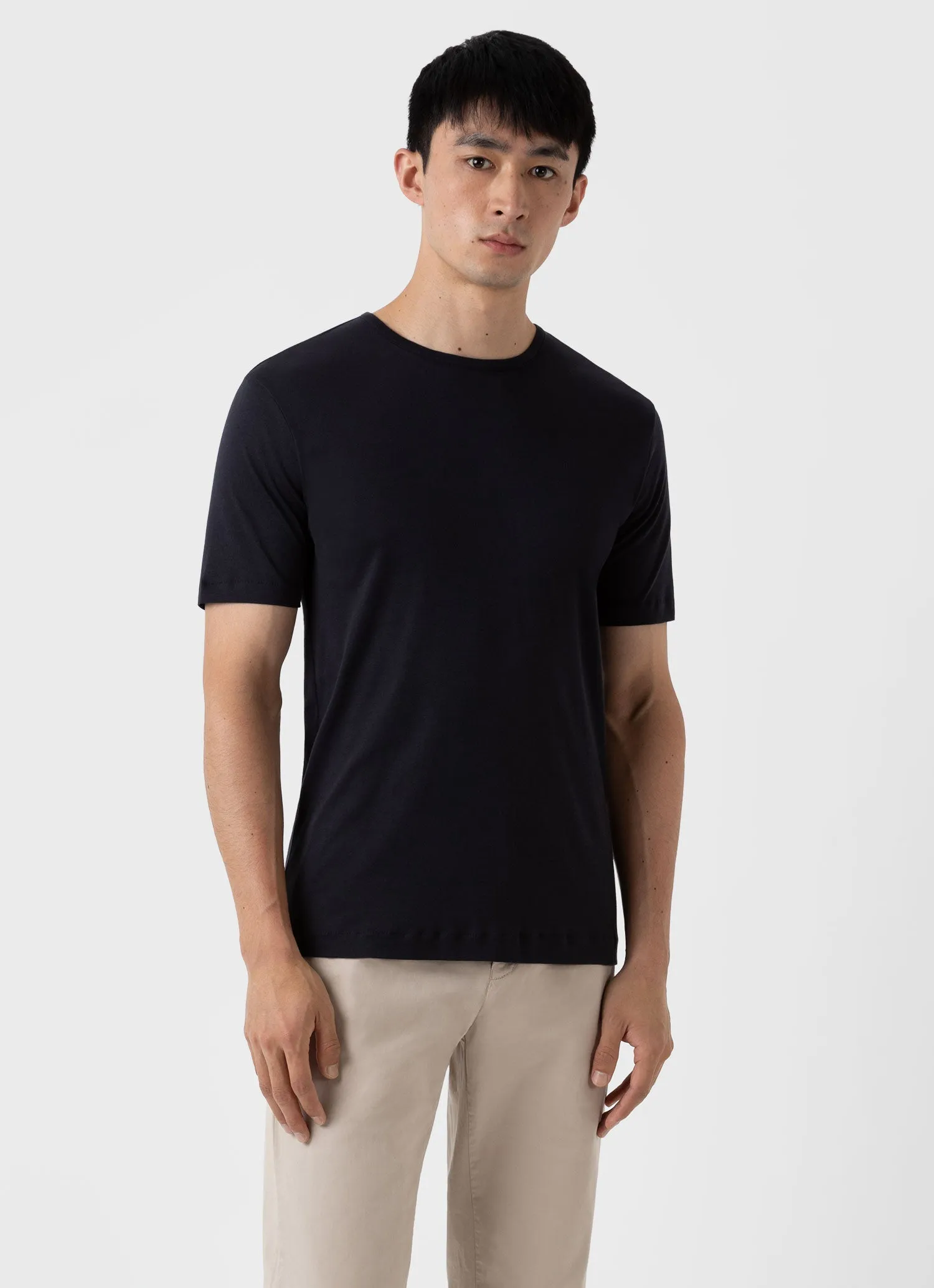 Men's Sea Island Cotton T-shirt in Black