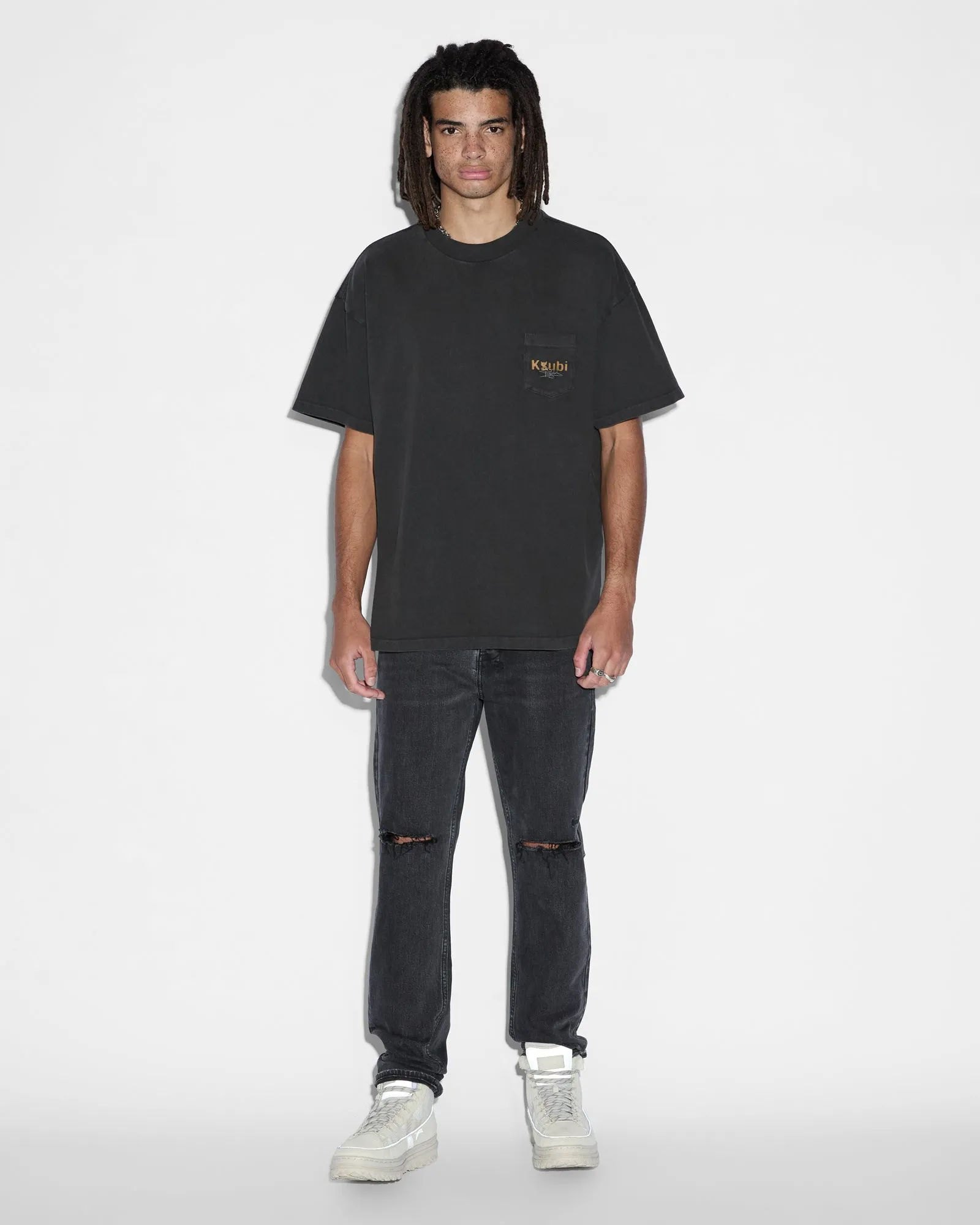 MILLS POCKET SS TEE FADED BLACK