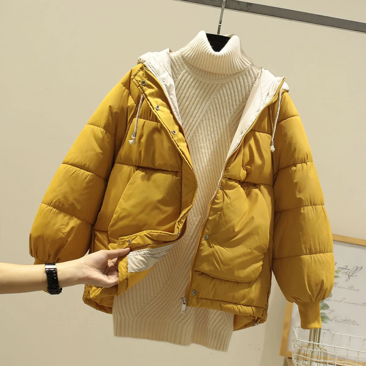 New Down Jacket Hooded Warm Jacket Casual women warm jacket