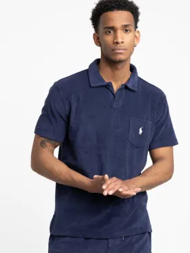 Newport Navy Classic Fit Terry Polo Shirt