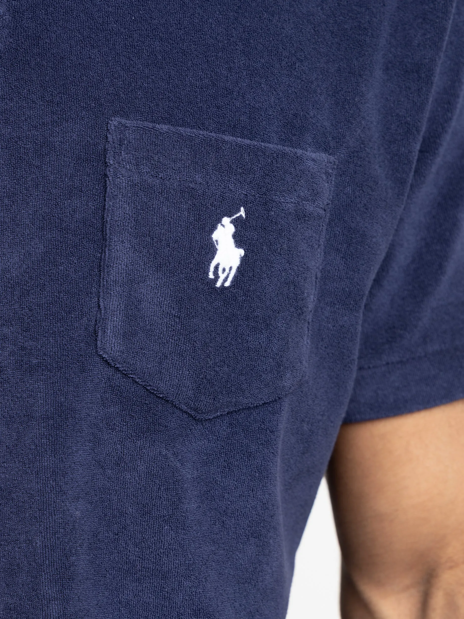 Newport Navy Classic Fit Terry Polo Shirt