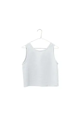 Organic Gauze Reversible Tank in Salt