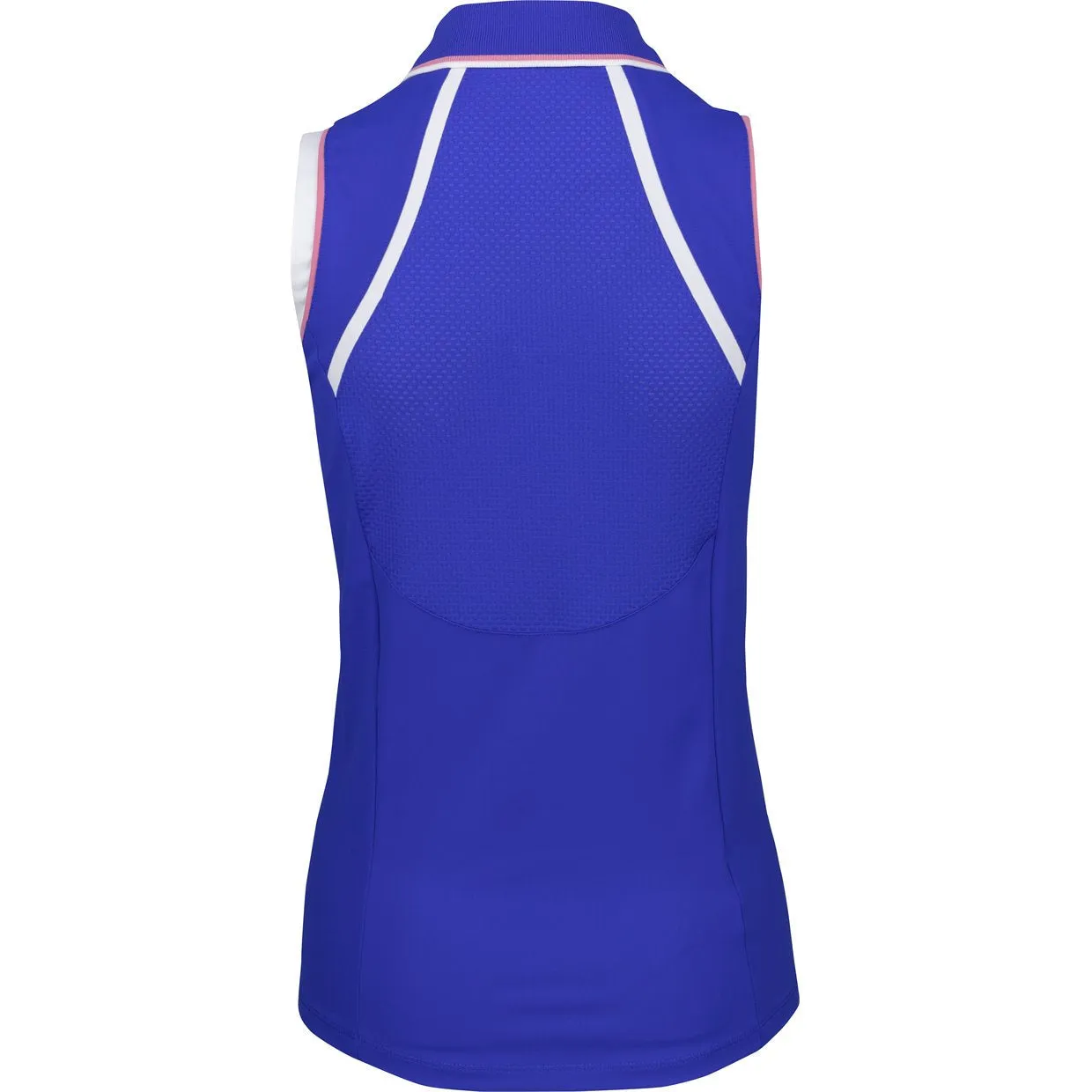 Original Penguin Womens Sleeveless Color Block Mesh Back Polo - BLUE TATTOO