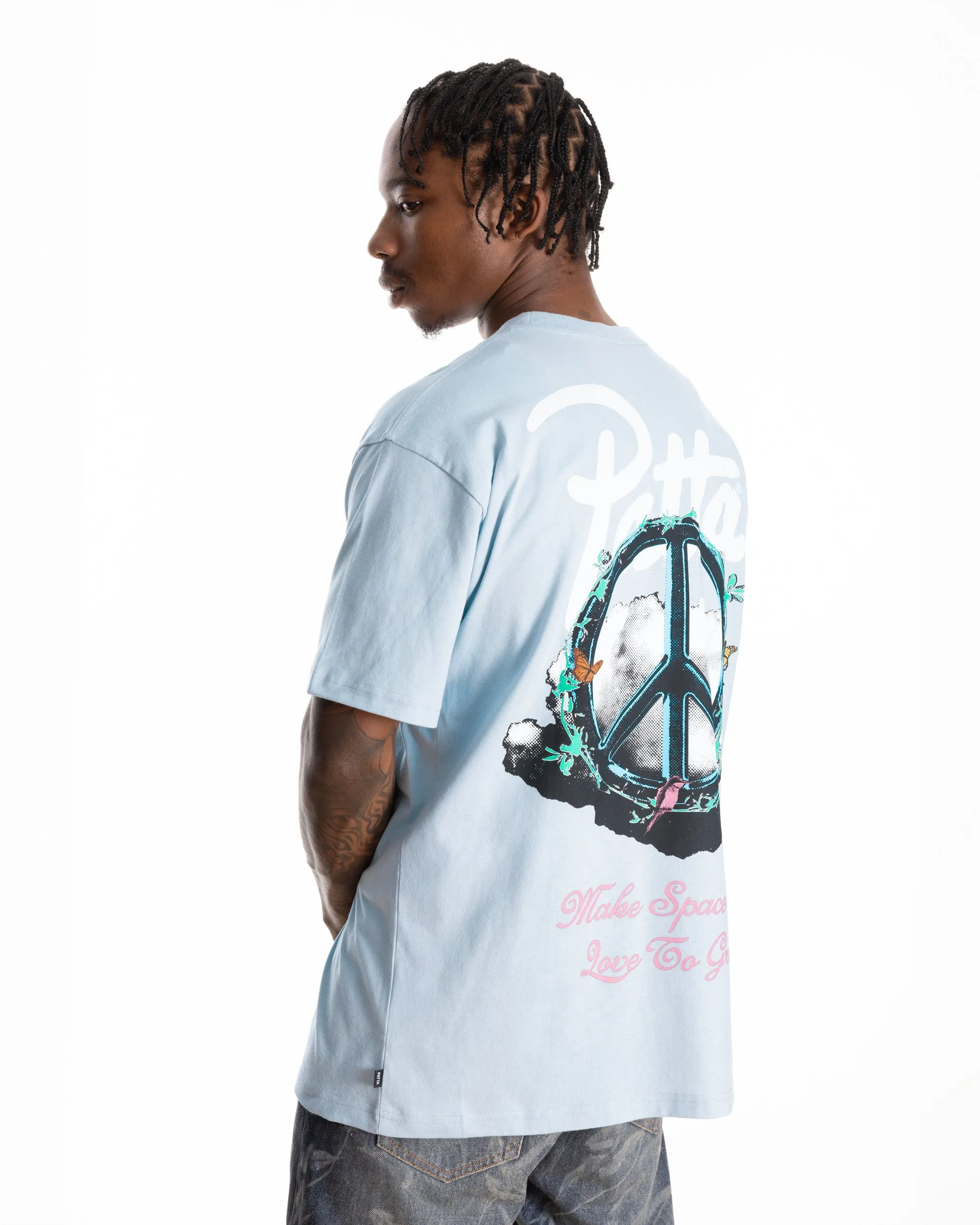 Patta Xerox Peace T-Shirt (Dusty Blue)