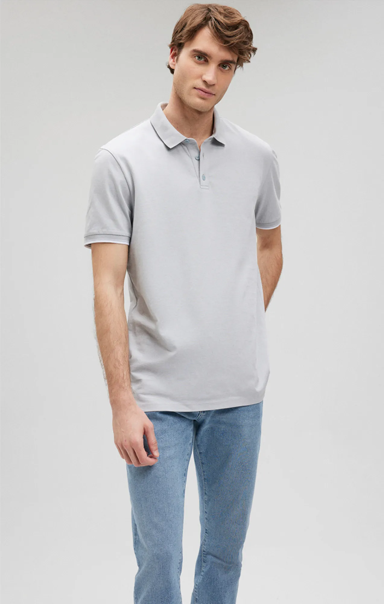 POLO SHIRT IN PEARL BLUE