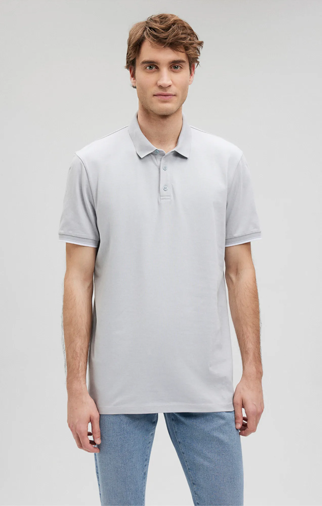 POLO SHIRT IN PEARL BLUE