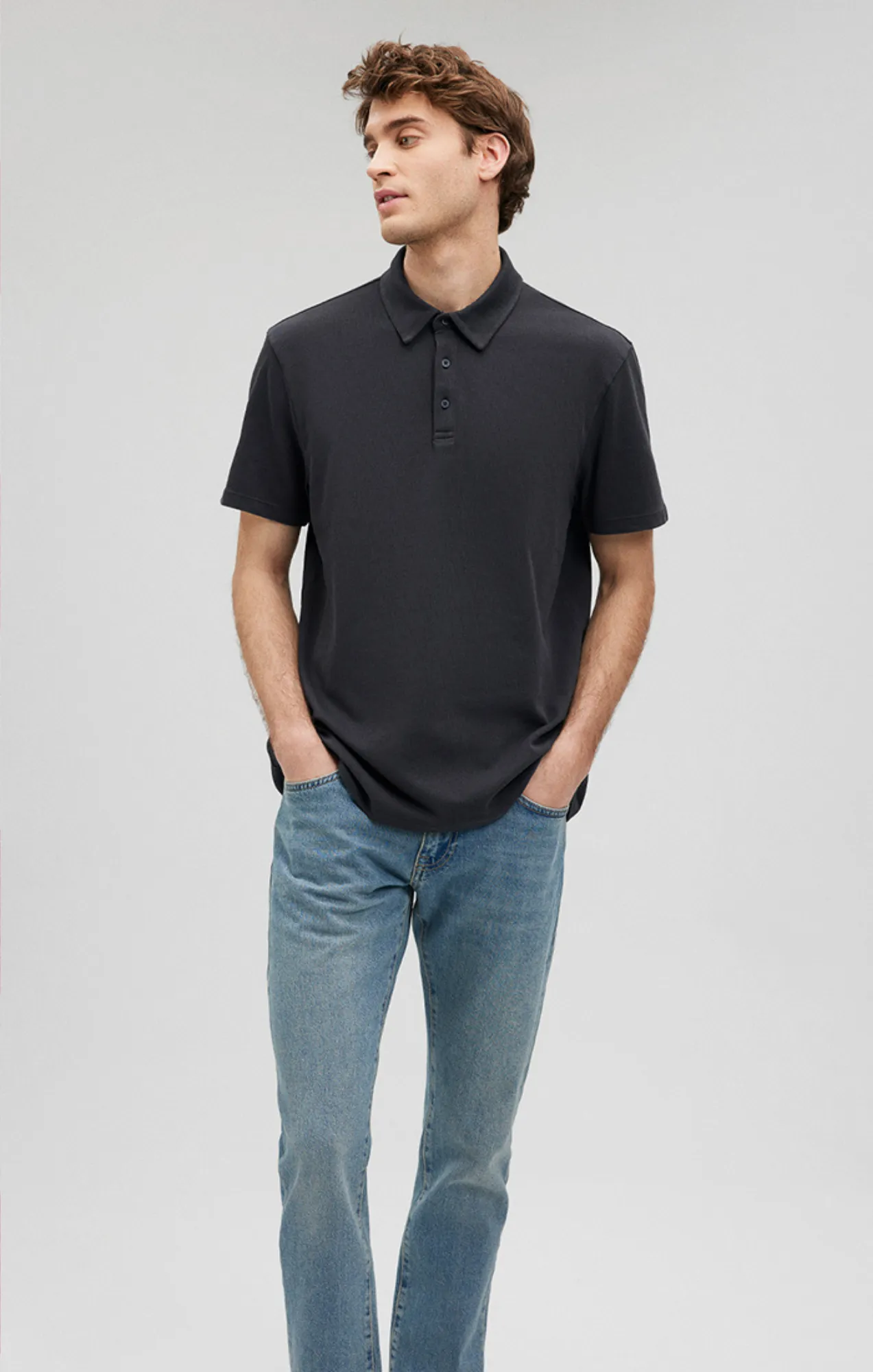 POLO SHIRT IN PIRATE BLACK