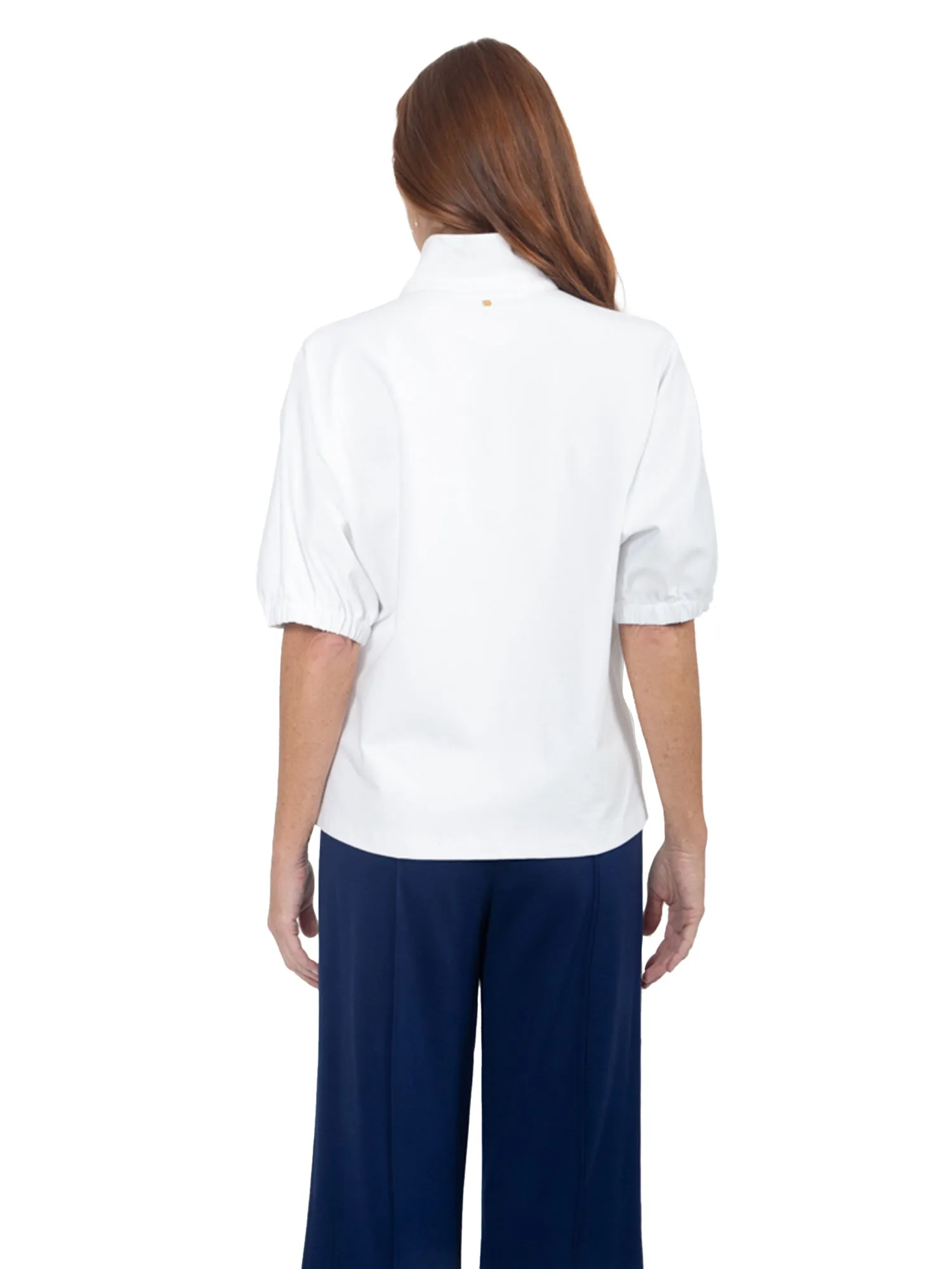 Poppy Top - White Ponte