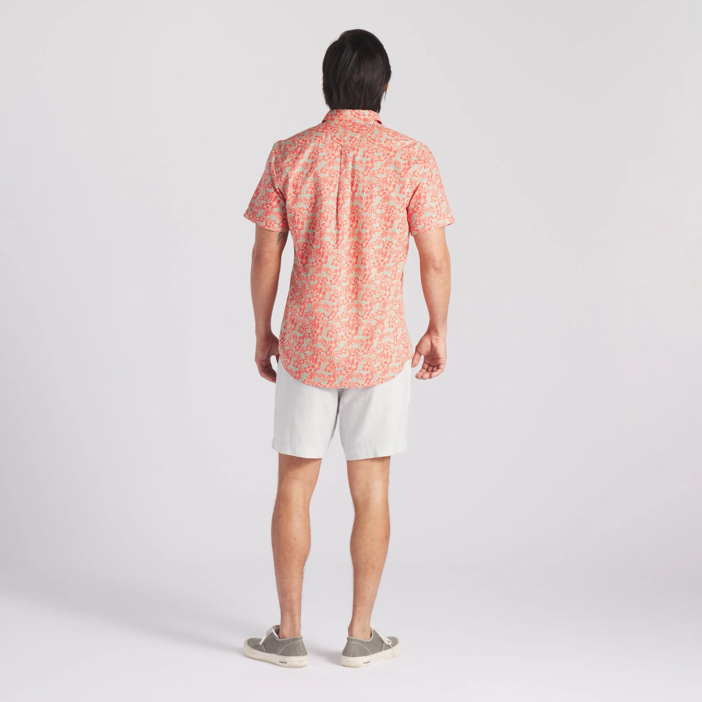 Printed Light Weight Poplin Shirt - Parsnip