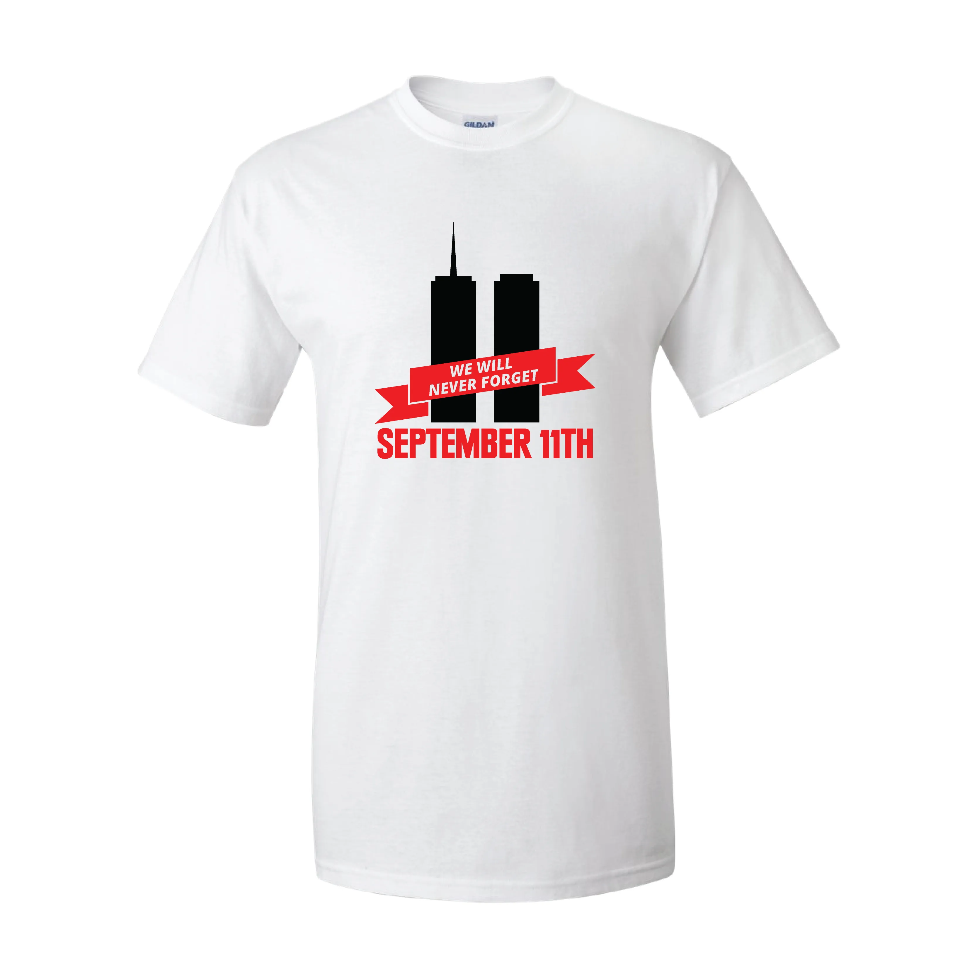 "9/11 Banner Design", Firefighter Memorial T-Shirt