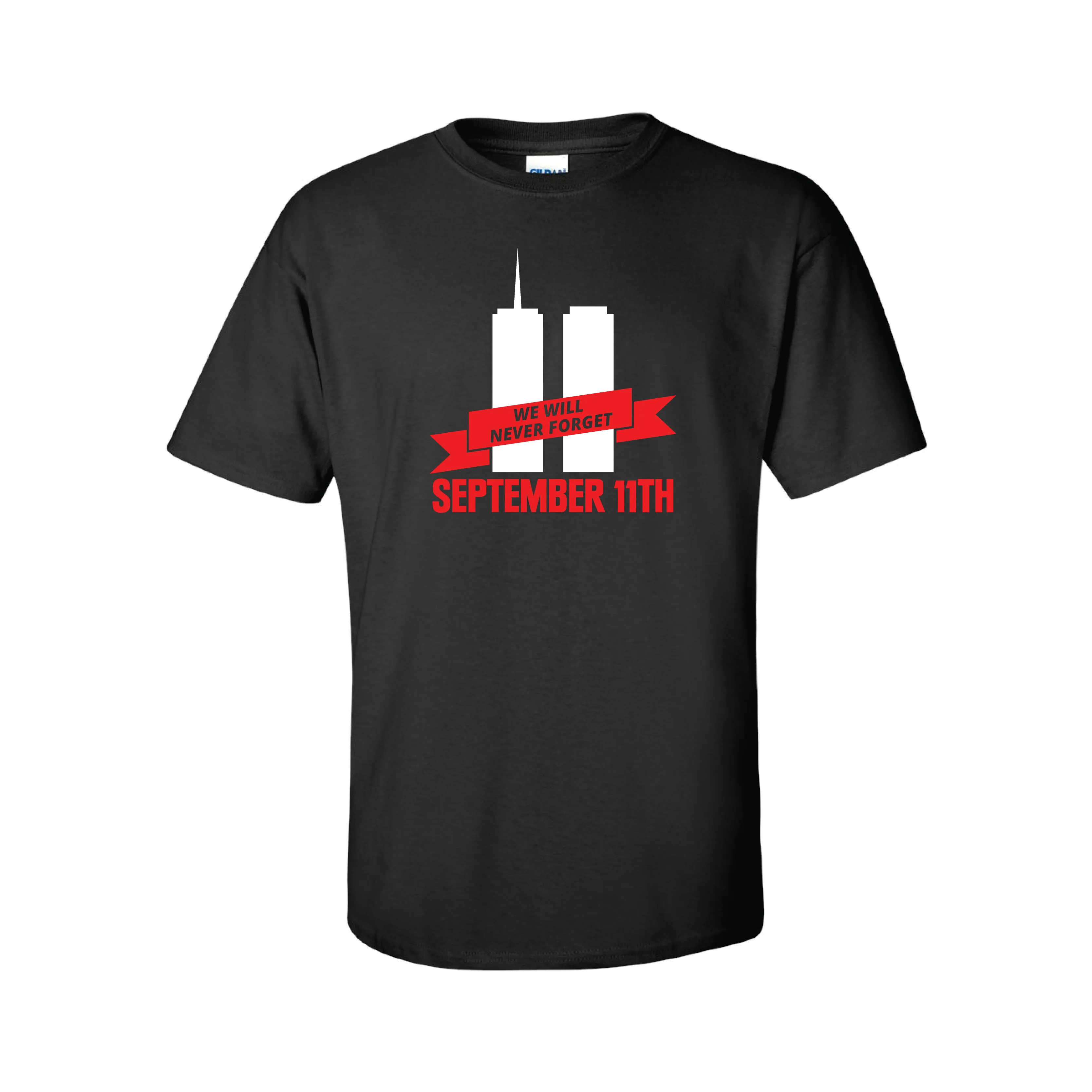 "9/11 Banner Design", Firefighter Memorial T-Shirt