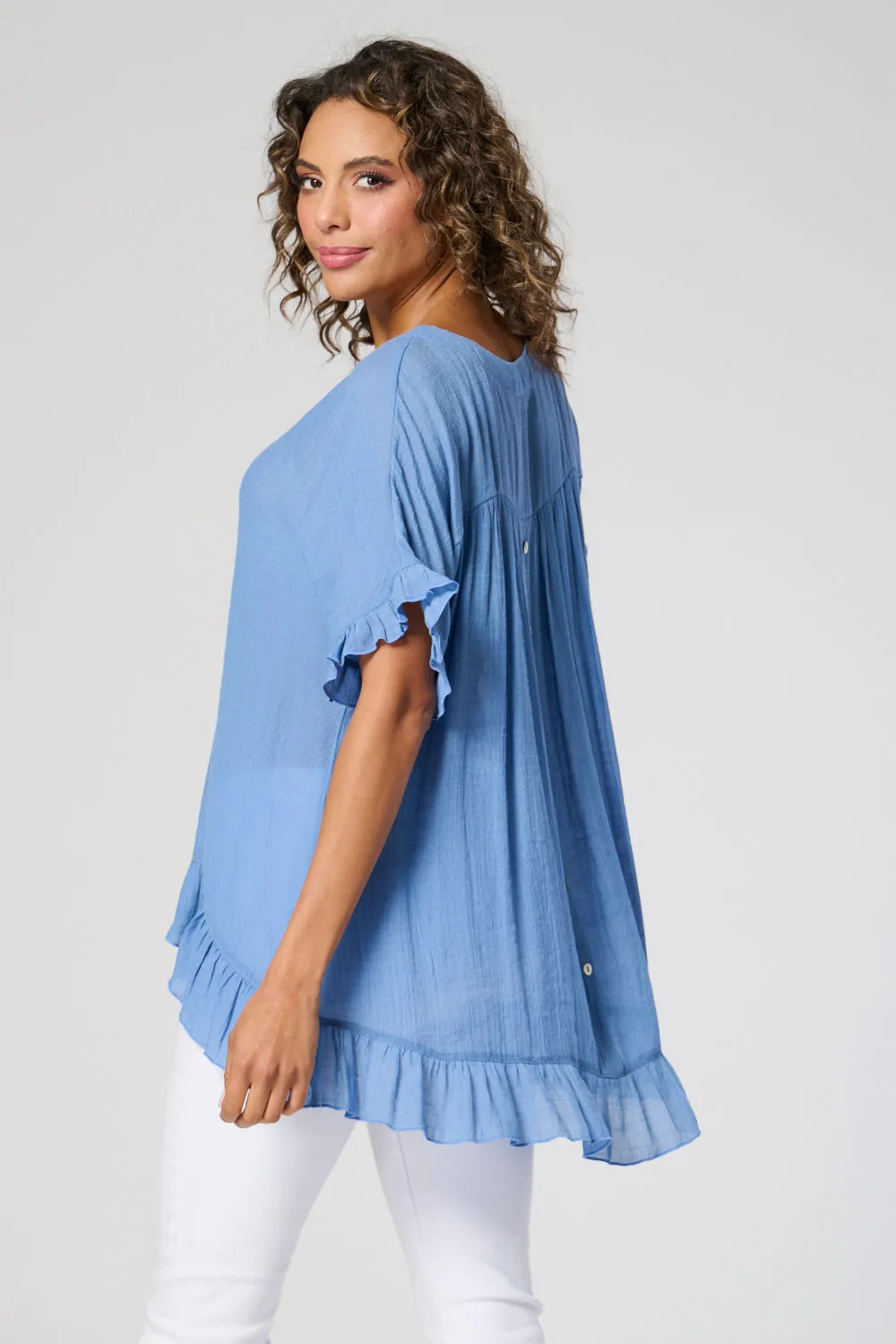 Saloos Frilled Hem & Sleeves Top