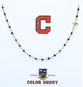 Side Set Cross Necklace