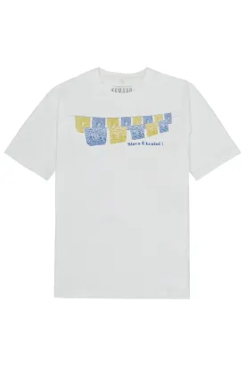 SLAVA UKRAINE! Organic cotton mens tee - White