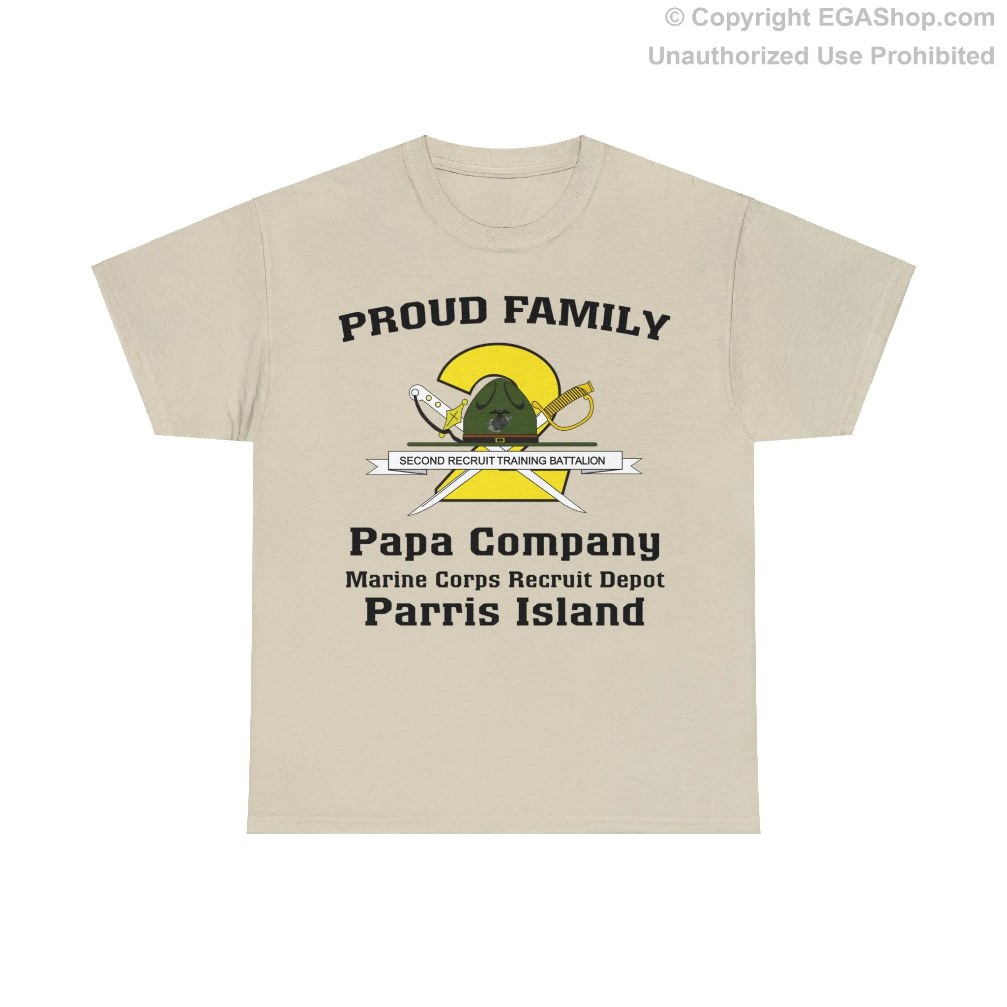 T-Shirt: Papa Co. MCRD Parris Island (2nd Battalion Crest)