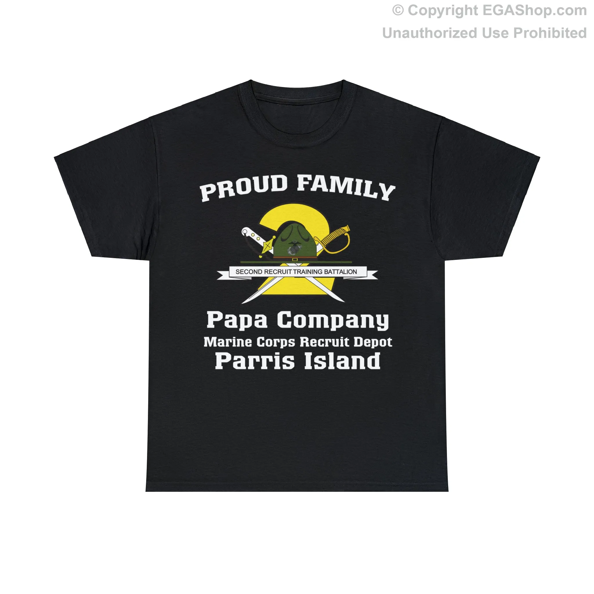 T-Shirt: Papa Co. MCRD Parris Island (2nd Battalion Crest)