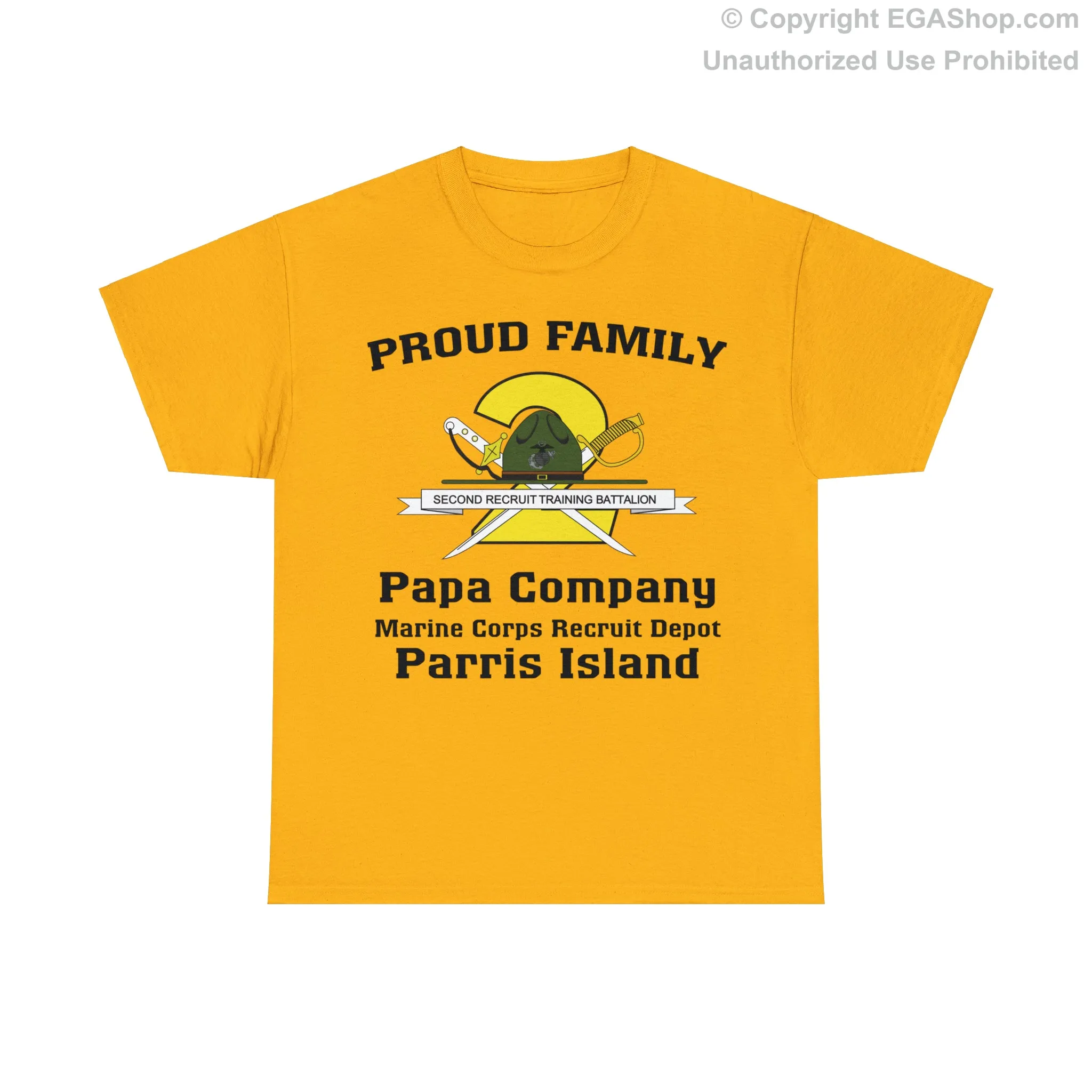 T-Shirt: Papa Co. MCRD Parris Island (2nd Battalion Crest)