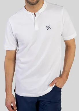 Tempo Band Men's Pique Polo | White