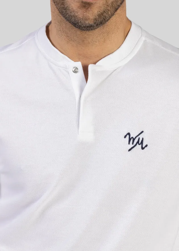 Tempo Band Men's Pique Polo | White