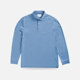 The Blue Heather Arlon Knit Long Sleeve Custom Polo