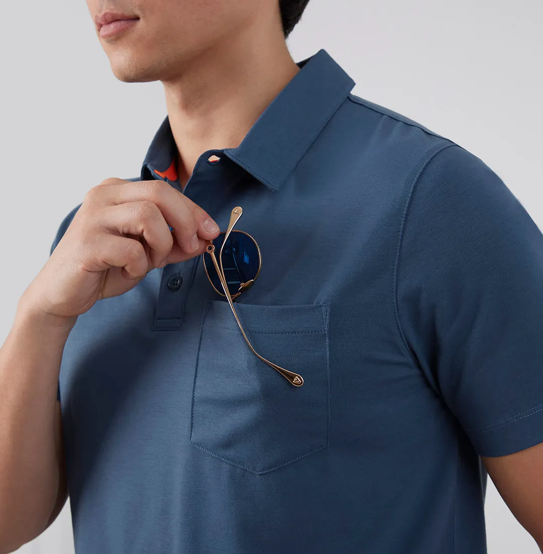 Threshold Knit Polo Slim Fit - Aegean Blue