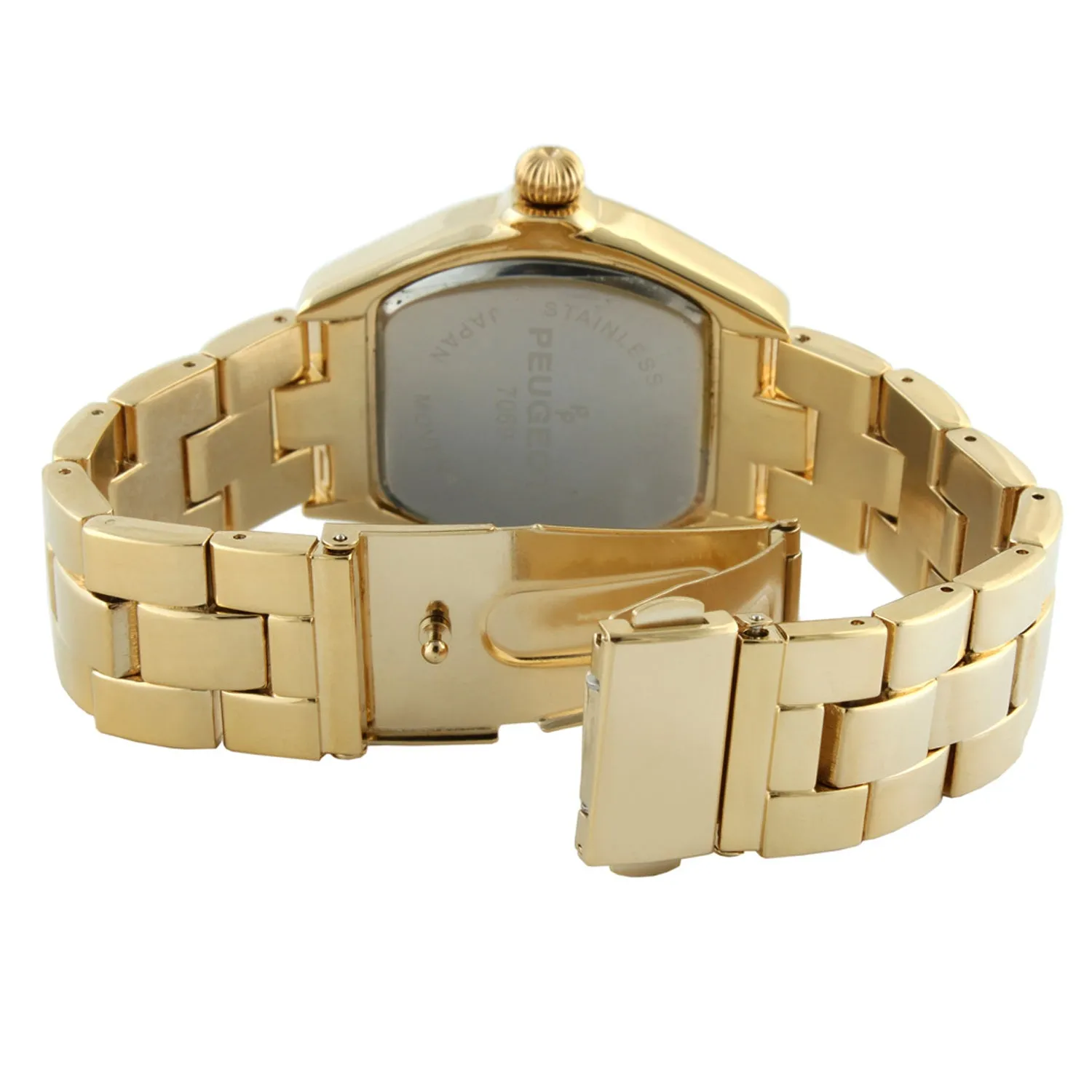 Women's Gold Status Bracelet Watch 36x33mm Barrel Shape Roman Dial