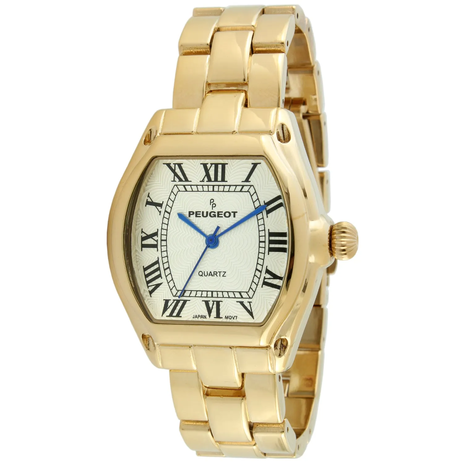 Women's Gold Status Bracelet Watch 36x33mm Barrel Shape Roman Dial