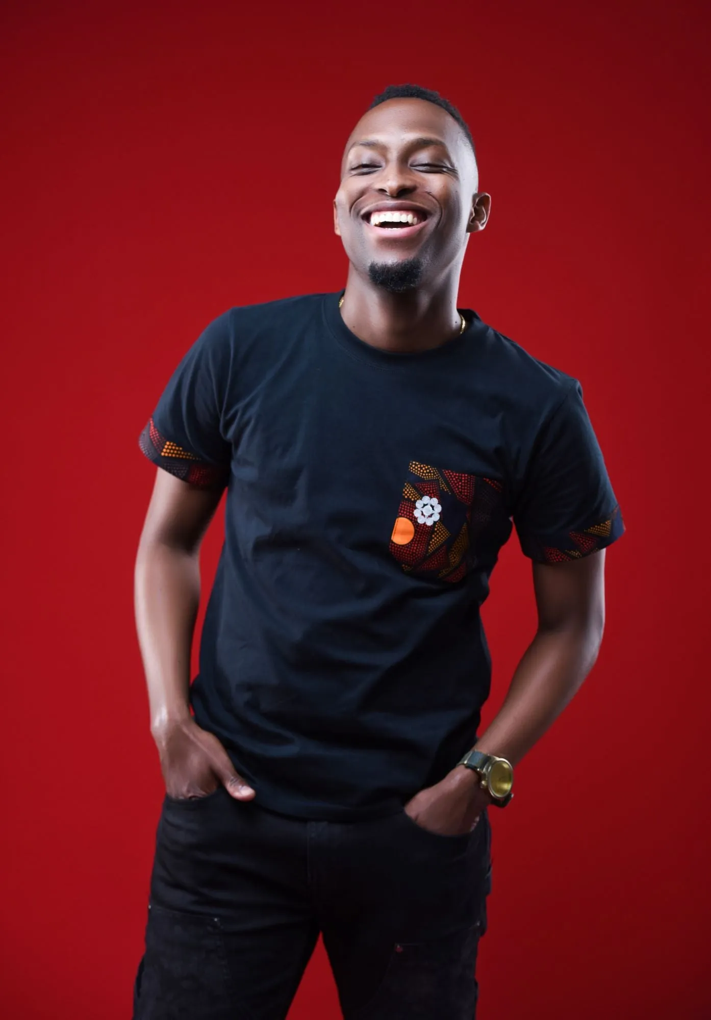 Yanele Black Cotton Tee